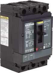 Square D - 80 Amp, 250 VDC, 600 VAC, 3 Pole, Panel Mount Molded Case Circuit Breaker - Thermal Magnetic Trip, 14-3/0 AWG, 87.4mm Deep x 162.6mm High x 104.7mm Wide - Exact Industrial Supply