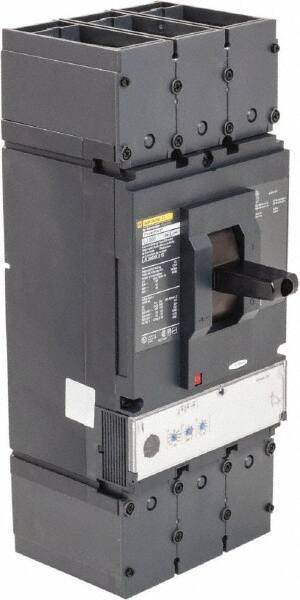 Square D - 600 Amp, 600 VAC, 3 Pole, Panel Mount Molded Case Circuit Breaker - Electronic Trip, Multiple Breaking Capacity Ratings, 2 AWG - Exact Industrial Supply
