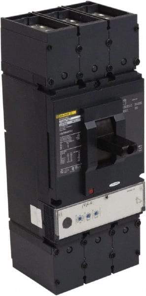 Square D - 600 Amp, 600 VAC, 3 Pole, Panel Mount Molded Case Circuit Breaker - Electronic Trip, Multiple Breaking Capacity Ratings, 2 AWG - Exact Industrial Supply