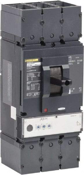 Square D - 400 Amp, 600 VAC, 3 Pole, Panel Mount Molded Case Circuit Breaker - Electronic Trip, Multiple Breaking Capacity Ratings, 2 AWG - Exact Industrial Supply