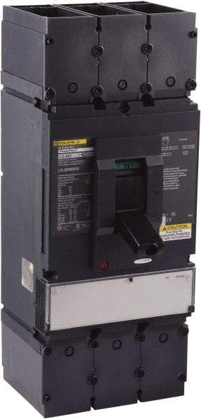 Square D - 600 Volt, 600 Amp, Automatic Molded Case Switch - 3 Pole, 18 at 600 VAC, 35 at 480 VAC, 65 at 240 VAC kA Interrupting Rating, Line/Load Lug Connection - Exact Industrial Supply