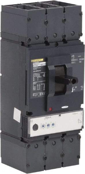 Square D - 600 Amp, 600 VAC, 3 Pole, Panel Mount Molded Case Circuit Breaker - Electronic Trip, Multiple Breaking Capacity Ratings, 2 AWG - Exact Industrial Supply