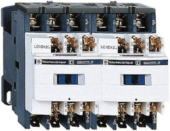 Schneider Electric - 3 Pole, 24 Coil VAC at 50/60 Hz, 9 Amp at 440 VAC, Reversible IEC Contactor - 1 Phase hp: 0.5 at 115 VAC, 1 at 230/240 VAC, 3 Phase hp: 2 at 200/208 VAC, 2 at 230/240 VAC, 5 at 460/480 VAC, 7.5 at 575/600 VAC - Exact Industrial Supply