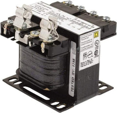 Square D - 50 VA, Top Mount Fuse Block Control Transformer - 50/60 Hz, 3.09 Inch Deep x 2.58 Inch High - Exact Industrial Supply