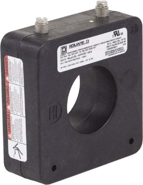 Square D - 100 Amp AC Input, 5 Amp AC Output, Panel Meter Donut Current Transformer - Screw Terminal - Exact Industrial Supply
