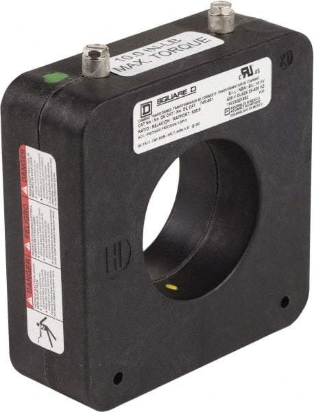 Square D - 600 Amp AC Input, 5 Amp AC Output, Panel Meter Donut Current Transformer - Screw Terminal - Exact Industrial Supply