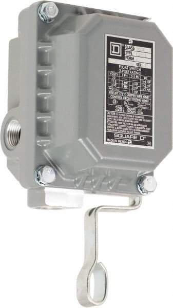 Square D - 7 and 9 NEMA Rated, DPST, Float Switch Pressure and Level Switch - 575 VAC, Line-Load-Load-Line Terminal - Exact Industrial Supply