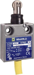 Square D - SPDT, NC/NO, 240 VAC, Prewired Terminal, Roller Plunger Actuator, General Purpose Limit Switch - 1, 2, 4, 6, 6P NEMA Rating, IP67 IPR Rating, 80 Ounce Operating Force - Exact Industrial Supply