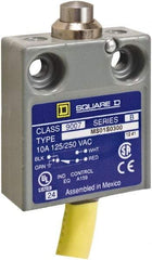 Square D - SPDT, NC/NO, Prewired Terminal, Plunger Actuator, General Purpose Limit Switch - 1, 2, 4, 6, 6P NEMA Rating, IP67 IPR Rating, 80 Ounce Operating Force - Exact Industrial Supply
