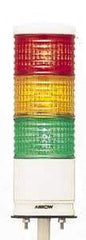 Schneider Electric - LED Lamp, Green, Orange, Red, Flashing and Steady, Preassembled Stackable Tower Light Module Unit - 24 VDC, 300 Milliamp, IP54 Ingress Rating, Base Mount - Exact Industrial Supply