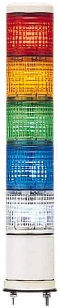 Schneider Electric - LED Lamp, Blue, Clear, Green, Orange, Red, Steady, Preassembled Stackable Tower Light Module Unit - 24 VAC/VDC, 125 Milliamp, IP54 Ingress Rating, Base Mount - Exact Industrial Supply