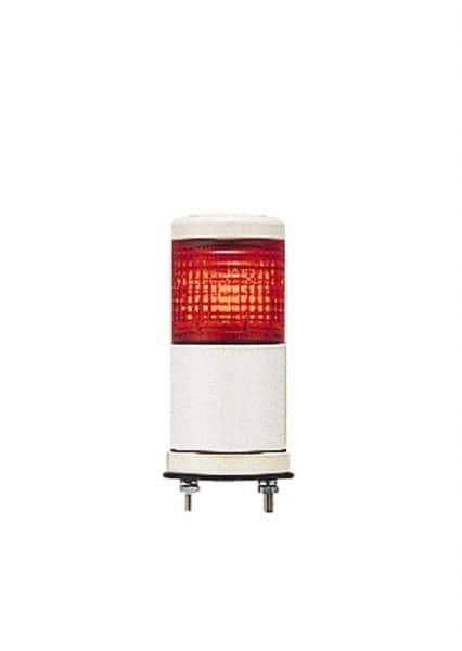 Schneider Electric - Red LED Flashing & Steady Stackable Tower Light with Buzzer - 70 to 85 dB, Base Mount, IP54, 24V, 14 to 122°F - Exact Industrial Supply