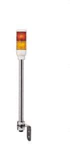 Schneider Electric - LED Lamp, Orange, Red, Steady, Preassembled Stackable Tower Light Module Unit - 24 VAC/VDC, 50 Milliamp, IP23, IP54 Ingress Rating, Pipe Mount - Exact Industrial Supply