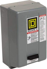 Square D - 220 Coil VAC at 50 Hz, 240 Coil VAC at 60 Hz, 27 Amp, NEMA Size 1, Nonreversible Enclosed Enclosure NEMA Motor Starter - 3 hp at 1 Phase, 1 Enclosure Rating - Exact Industrial Supply