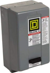 Square D - 110 Coil VAC at 50 Hz, 120 Coil VAC at 60 Hz, 27 Amp, NEMA Size 1, Nonreversible Enclosed Enclosure NEMA Motor Starter - 2 hp at 1 Phase, 1 Enclosure Rating - Exact Industrial Supply