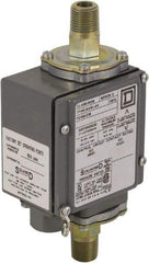 Square D - 4, 13 and 4X NEMA Rated, DPDT, 175 psi, Electromechanical Pressure and Level Switch - Adjustable Pressure, 120 VAC at 6 Amp, 125 VDC at 0.22 Amp, 240 VAC at 3 Amp, 250 VDC at 0.11 Amp, 1/4 Inch Connector, Screw Terminal, For Use with 9012G - Exact Industrial Supply