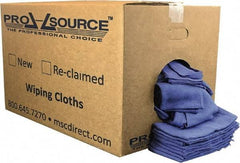 PRO-SOURCE - Virgin Cotton Huck Rag - Lint-Free, Blue, 5 to 7 Pieces per Lb, 16 x 25", Comes in Box - Exact Industrial Supply
