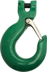 Campbell - 3/4" Chain Diam, 100 Chain Grade Clevis Hook - 35,300 Lb Capacity, 55/64" ID, 55/64" Pin Diam, 2-23/64" Hook Throat - Exact Industrial Supply