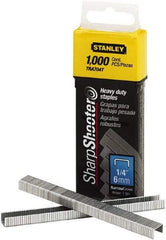Stanley Bostitch - 1/4" Leg Length, Steel Staple Gun Staples - 80 Sheet Capacity, For Use with Stanley TR150 - Exact Industrial Supply