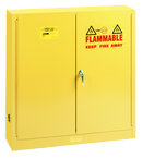 Undercounter Storage Cabinet - #5467 - 35 x 22 x 35" - 22 Gallon - w/one shelf, 2-door manual close - Yellow Only - Exact Industrial Supply
