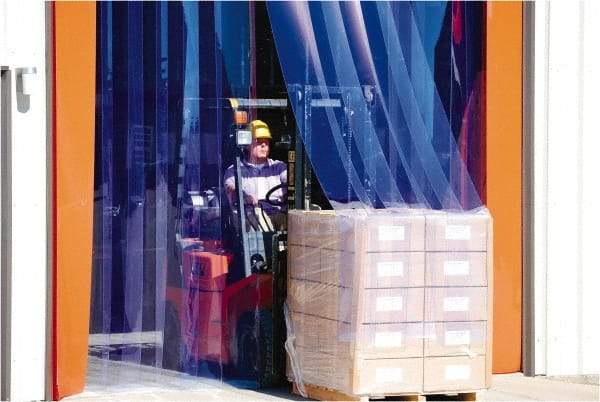 Clearway Door - 6' Door Width x 8' Door Height Flexible PVC Standard Strip Door Kit - 8" Strip Width x 0.08" Strip Thickness, Clear, 50% Overlap - Exact Industrial Supply