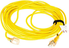 Power Cords; Cord Type: Extension Cord; Overall Length (Feet): 50; Cord Color: Yellow; Number Of Prongs: 3; Product Service Code: 6145; Overall Length: 50 ft