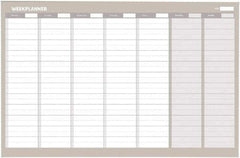 MasterVision - 24" High x 36" Wide Magnetic Dry Erase Calendar - Steel - Exact Industrial Supply