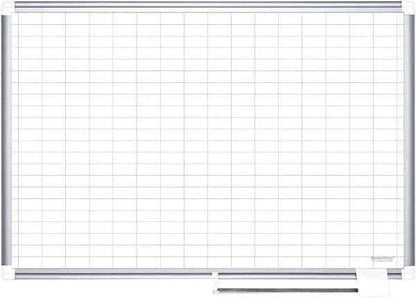 MasterVision - 48" High x 72" Wide Magnetic Dry Erase Calendar - Porcelain/Steel - Exact Industrial Supply