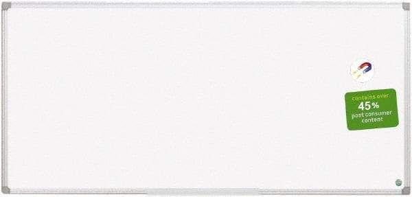 MasterVision - 48" High x 96" Wide Magnetic Dry Erase Board - Steel - Exact Industrial Supply