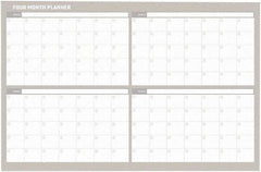 MasterVision - 24" High x 36" Wide Magnetic Dry Erase Calendar - Steel - Exact Industrial Supply