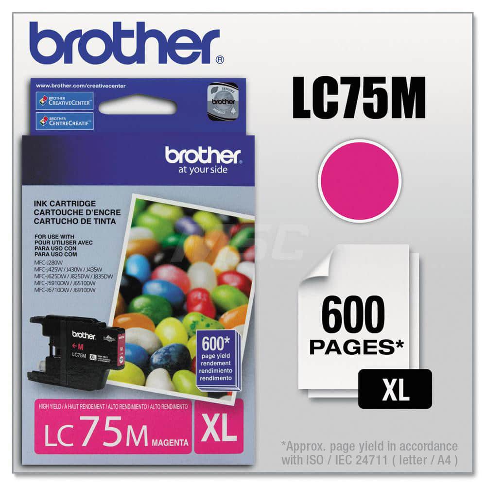 Brother - Office Machine Supplies & Accessories; Office Machine/Equipment Accessory Type: Ink Cartridge ; For Use With: Brother MFC-J280W; J425W; J430W; J435W; J5910DW; J625DW; J6510DW; J6710DW; J6910DW; J825DW; J835DW ; Color: Magenta - Exact Industrial Supply
