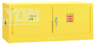 Piggyback Storage Cabinet - #5471 - 43 x 18 x 18" - 12 Gallon - w/2 door manual close - Yellow Only - Exact Industrial Supply