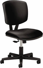 Hon - 40" High Task Chair - 25" Wide x 25-3/4" Deep, Leather Seat, Black - Exact Industrial Supply