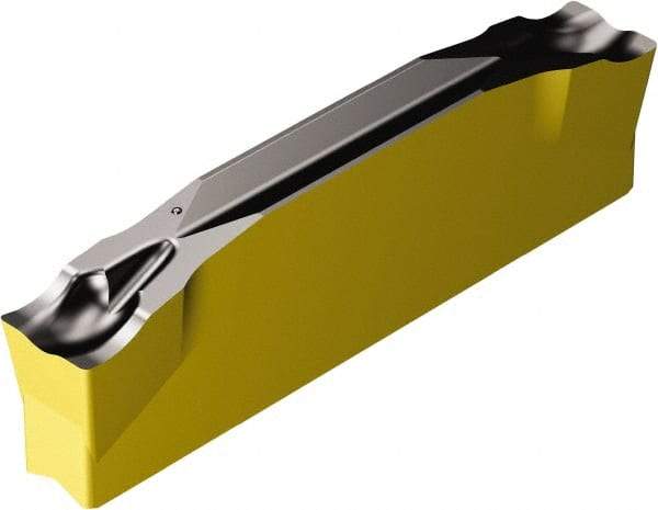 Sandvik Coromant - N123x2H CM 4325 Grade, 0.1575" Cutting Width, Carbide Cutoff Insert - 0° Neutral Lead Angle, 0.0079" Cnr Rad, TiCN/Al2O3/TiN Coated - Exact Industrial Supply