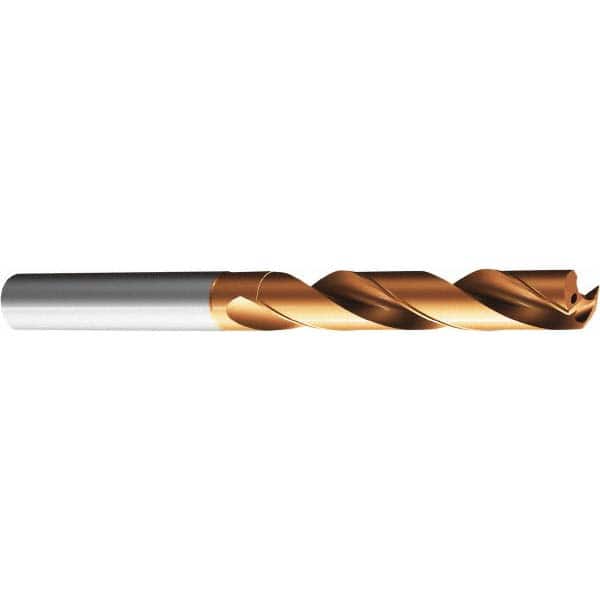 Screw Machine Length Drill Bit: 0.4724″ Dia, 144 °, Solid Carbide Multilayer TiAlN Finish, Right Hand Cut, Spiral Flute, Straight-Cylindrical Shank, Series CoroDrill 860
