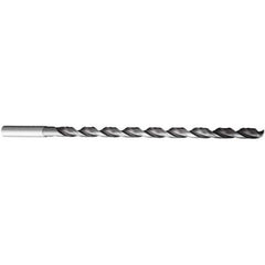Extra Length Drill Bit: 0.2188″ Dia, 140 °, Solid Carbide TiAlN Finish, 3.937″ Flute Length, 5.5906″ OAL, Spiral Flute, Straight-Cylindrical Shank, Series CoroDrill 861
