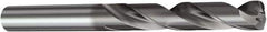 Sandvik Coromant - 11mm 140° Spiral Flute Solid Carbide Screw Machine Drill Bit - TiAlN Finish, Right Hand Cut, 2.1654" Flute Length, 4.0158" OAL, Split Point, Straight Shank, Through Coolant - Exact Industrial Supply