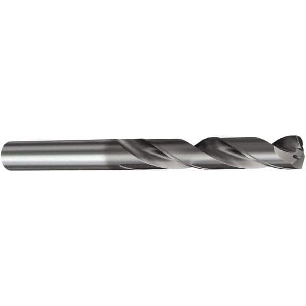 Screw Machine Length Drill Bit: 0.7283″ Dia, 140 °, Solid Carbide TiAlN Finish, Right Hand Cut, Spiral Flute, Straight-Cylindrical Shank, Series CoroDrill 460