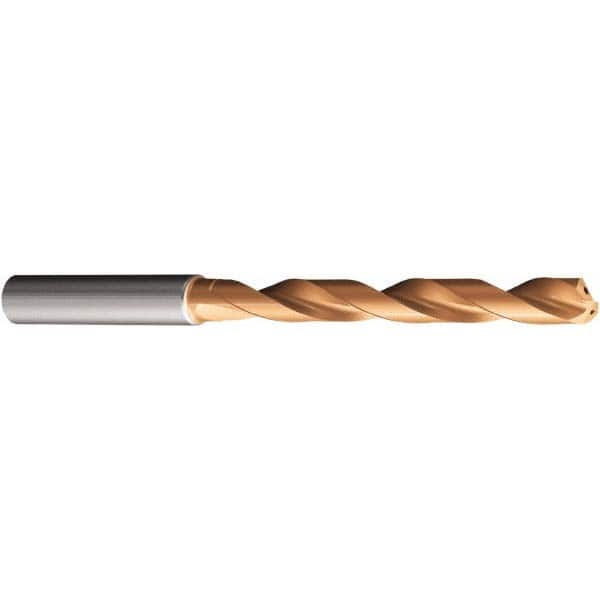 Jobber Length Drill Bit: 0.3125″ Dia, 140 °, Solid Carbide TiAlN Finish, 4.8819″ OAL, Right Hand Cut, Spiral Flute, Straight-Cylindrical Shank