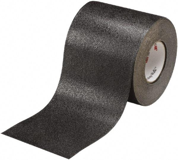 Ability One - Black Solid Color Anti-Slip Vinyl Tape - 4" Wide x 60' Long x 0.036" Thick, General Traffic - Exact Industrial Supply