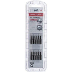 Wiha - 25mm Hex Screwdriver Bit - 1/4" Drive, 1" OAL - Exact Industrial Supply