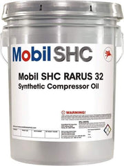 Mobil - 5 Gal Pail, ISO 32, Air Compressor Oil - 30.6 Viscosity (cSt) at 40°C, 5.6 Viscosity (cSt) at 100°C - Exact Industrial Supply