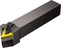Sandvik Coromant - DTTNR/L, Right Hand Cut, 30° Lead Angle, 20mm Shank Height x 20mm Shank Width, Negative Rake Indexable Turning Toolholder - 125mm OAL, TNMG 16 04 08, TNMG 332 Insert Compatibility, Series T-Max P - Exact Industrial Supply