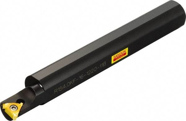 Sandvik Coromant - Internal Thread, Right Hand Cut, 16mm Shank Width x 15mm Shank Height Indexable Threading Toolholder - 5.9055" OAL, R166.0L-11VM01-001 Insert Compatibility, R166.0L Toolholder, Series T-Max U-Lock 166 - Exact Industrial Supply