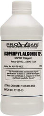 PRO-SAFE - 16 oz Isopropyl Alcohol Liquid - Comes in Bottle, 70% Isopropyl Alcohol - Exact Industrial Supply