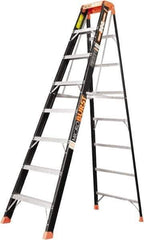 Little Giant Ladder - 7 Steps, 8' High, Type IA Rating, Fiberglass Multi-Use Ladder - 300 Lb Load Capacity, 29" Base Width - Exact Industrial Supply