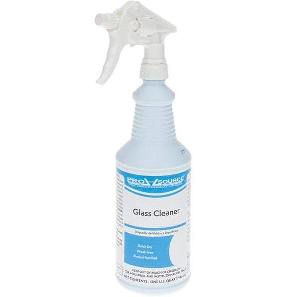 PRO-SOURCE - 32 oz Spray Bottle Clean/Fresh Glass Cleaner - Use on Glass & Mirror - Exact Industrial Supply