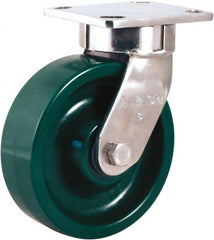 Albion - 8" Diam x 2" Wide x 10-1/8" OAH Top Plate Mount Swivel Caster - Exact Industrial Supply