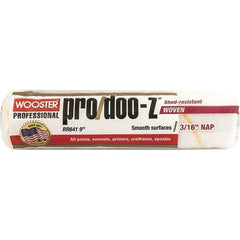 Wooster Brush - 3/16" Nap, 9" Wide Paint General Purpose Roller Cover - Smooth Texture, Fabric - Exact Industrial Supply