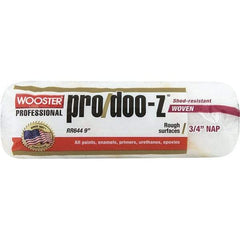 Wooster Brush - 3/4" Nap, 9" Wide Paint General Purpose Roller Cover - Smooth Texture, Fabric - Exact Industrial Supply
